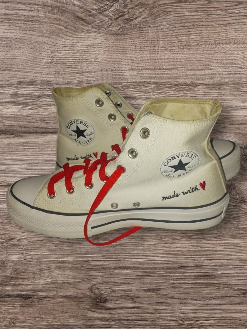 Converse Chuck Taylor All Star High Top Sneakers Women's Size 10 Cream Made With